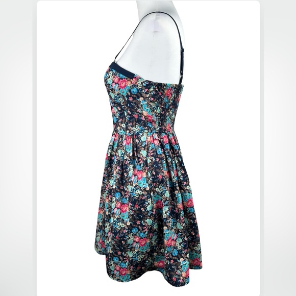 Band of Gypsies Navy Floral Sun Dress Small - Picture 2 of 9